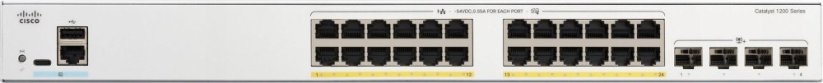 Cisco C1200-24FP-4X łącza sieciowe Zarządzany L2/L3 Gigabit Ethernet (10/100/1000) Biely