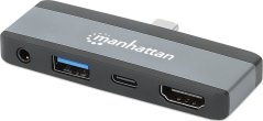 Manhattan Manhattan 190404 stacja dokująca Przewodowa USB 3.2 Gen 2 (3.1 Gen 2) Type-C Sivý