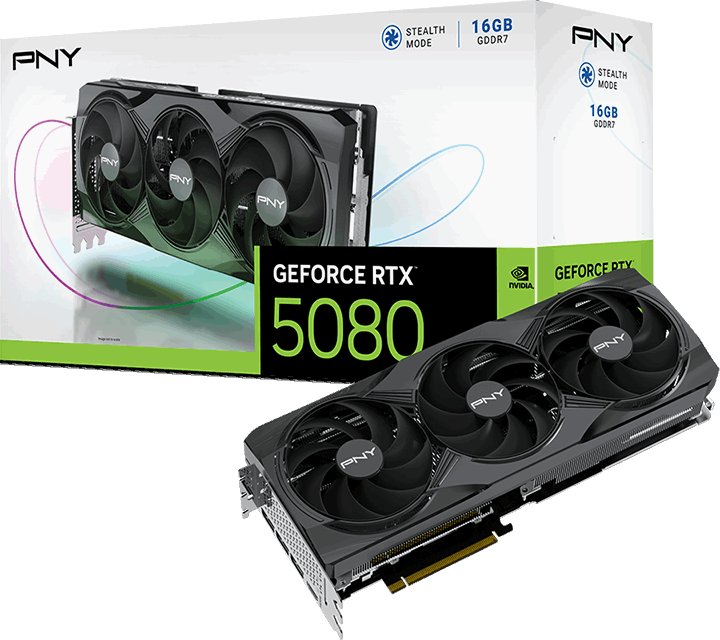 PNY GeForce RTX 5080 Triple Fan 16GB GDDR7 DLSS4 (VCG508016TFXPB1)