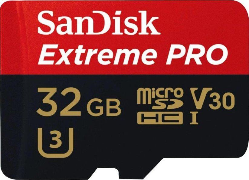 SanDisk Extreme PRO MicroSDHC 32 GB Class 10 UHS-I/U3 A1 V30 (SDSQXCG-032G-GN6MA)
