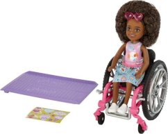 Barbie Bábika Barbie Chelsea na w?zku br?zowe w?osy HGP29
