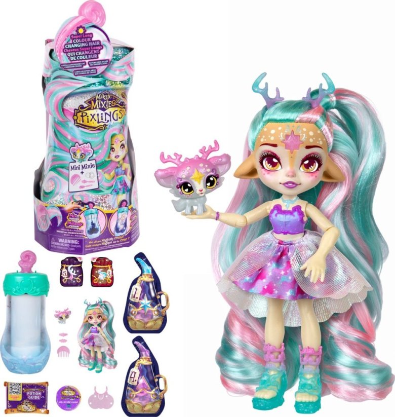Tm Toys TM Toys Magic Mixies Pixlings Galaxy Hair Bábika Deerlee