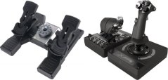Logitech G Saitek PRO Flight Rudder Pedals USB (945-000005) + G X56 Hotas (945-000059)