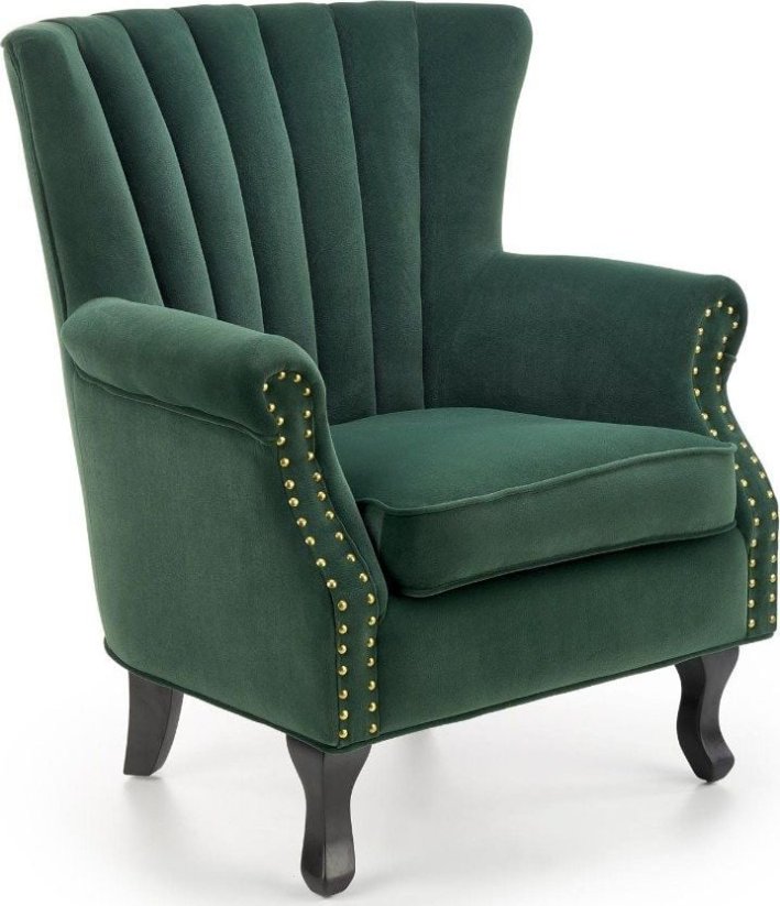 Halmar Fotel do salonu TITAN VELVET tmavoZelený