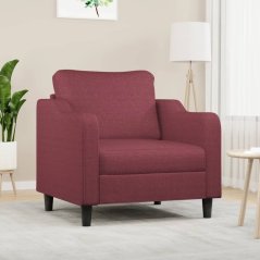 vidaXL Fotel, winna czerwień, 60 cm, obity tkaniną Lumarko!