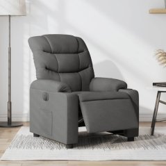 vidaXL vidaXL elektrickýfotel rozkładany, tmavoSivý, obity tkaniną