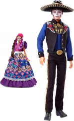 Mattel kolekcjonerska Dia De Muertos 2022 HBY09 + Signature DIA DE MUERTOS 2022 ken HBY10