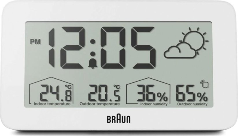 Braun Braun BC 13 W DCF Digital Weather Station white