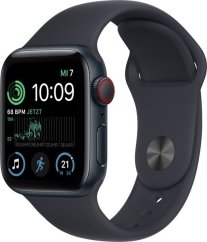 Apple Watch SE 2022 GPS + Cellular 40mm Midnight Alu Sport Čierny  (MNPL3WB/A)