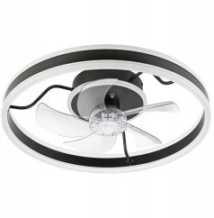 Lamkur Apollo 49915 plafon ventilátor lampa na strop 1x38W LED 3000K 4000 lm Čierny