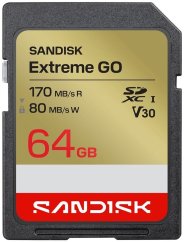 SanDisk Extreme GO SDXC 64 GB UHS-I/U3 V30 (SDSDXGN-064G-GNCIN)