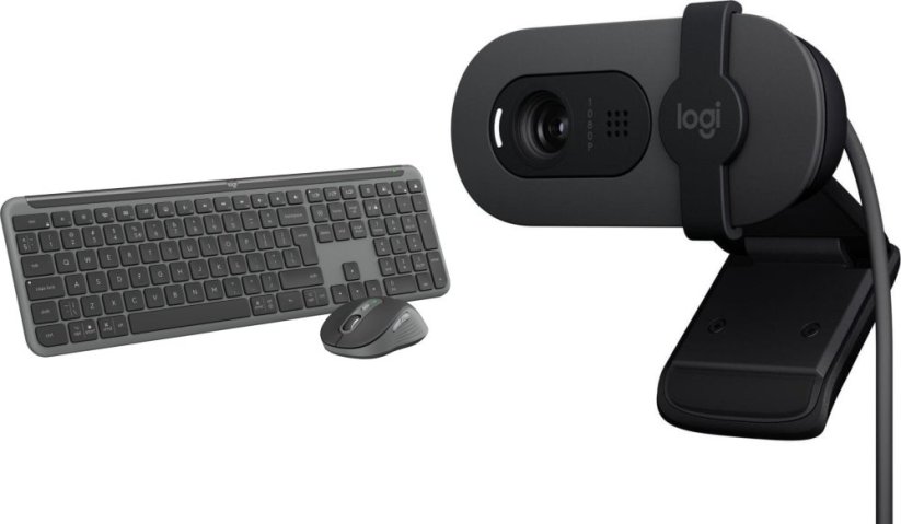 Logitech Signature Slim MK950 grafitowa (920-012490) + Brio 100 (960-001585)