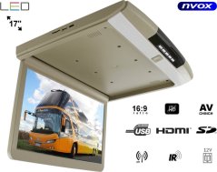 Nvox Monitor podwieszany podsufitowy led 17cali hdmi usb sd ir fm full hd