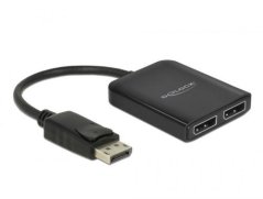 Delock Splitter DisplayPort 1.4 1 x DisplayPort to 2 x DP MST Black