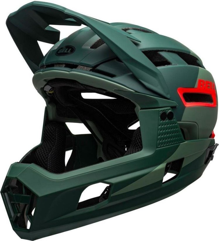 Bell Prilba na celú tvár SUPER AIR R MIPS SPHERICAL matte gloss green infrared r. M 55–59 cm (308752)