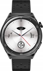 Garett V12 Smartwatch, Black leather