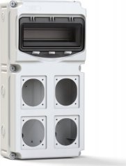 PCE ROZDZIELNICE BUDOWLANA FLEX, 10-MOD, Z 4 OTWORAMI NA zásuvky , MATERIAŁ ABS IP66/67, 15851004