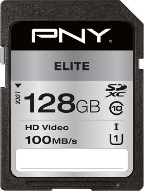 PNY Elite SDXC 128 GB Class 10 UHS-I/U1  (P-SD128U1100EL-GE)