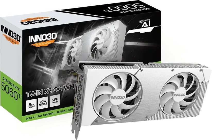 Inno3D GeForce RTX 5060 Ti Twin X2 OC White, 8192 MB GDDR7 DLSS4