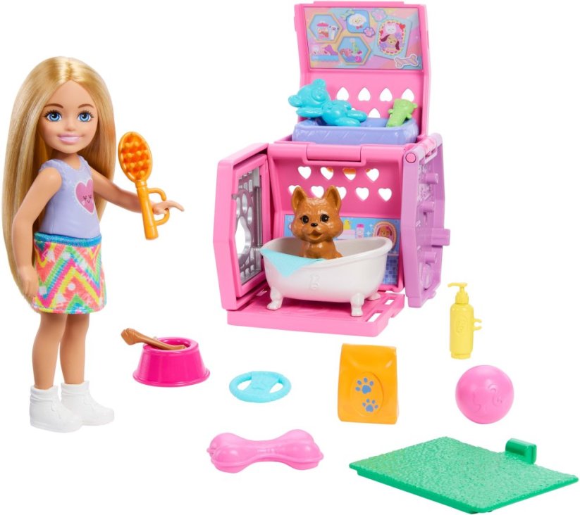 Mattel BRB CHELSEA transportér PESKA Bábika JDF89 WB3