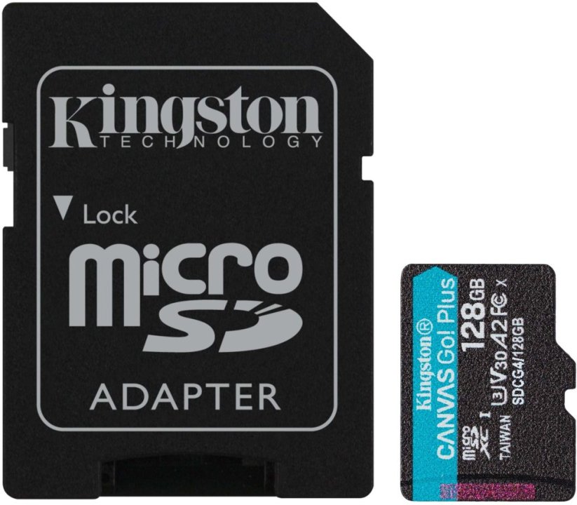 Kingston Canvas Go! Plus (Gen4) MicroSDXC 128 GB Class 10 UHS-I/U3 A2 V30 (SDCG4/128GB)