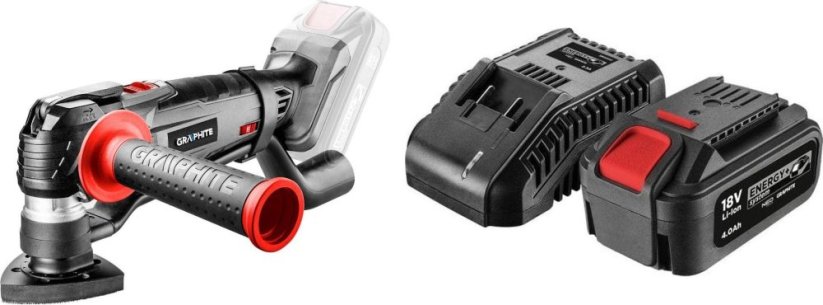 Graphite Urządzenie wielofunkcyjne Energy+ 18V 58G013 + akumulator 4 Ah z ładowarką 58GE132