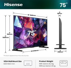Hisense 75E7S PRO QLED 75" 4K (100196213)