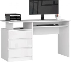 Fabryka Mebli Akord CLP biele z połyskiem 135 cm x 60 cm