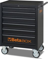BETA WÃZEK NARZÄDZIOWY Z 6 zásuvokAMI Čierny C04BOX1+196 NARZÄDZI