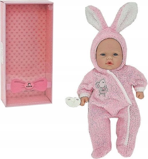 Adar Bábika bobas w kombinezonie 40cm z dźwiękiem box Adar