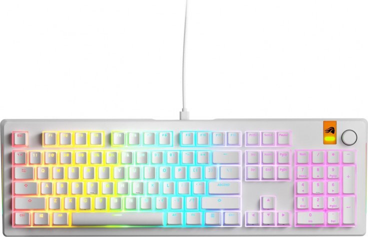 Glorious GMMK 3 HE 100 % Custom Gaming-Tastatur - Pre-Built, ANSI (US), Fox HE Switches, weiß
