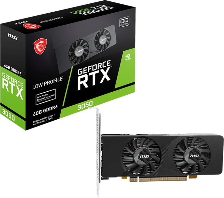 MSI GeForce RTX 3050 LP E OC 6GB GDDR6