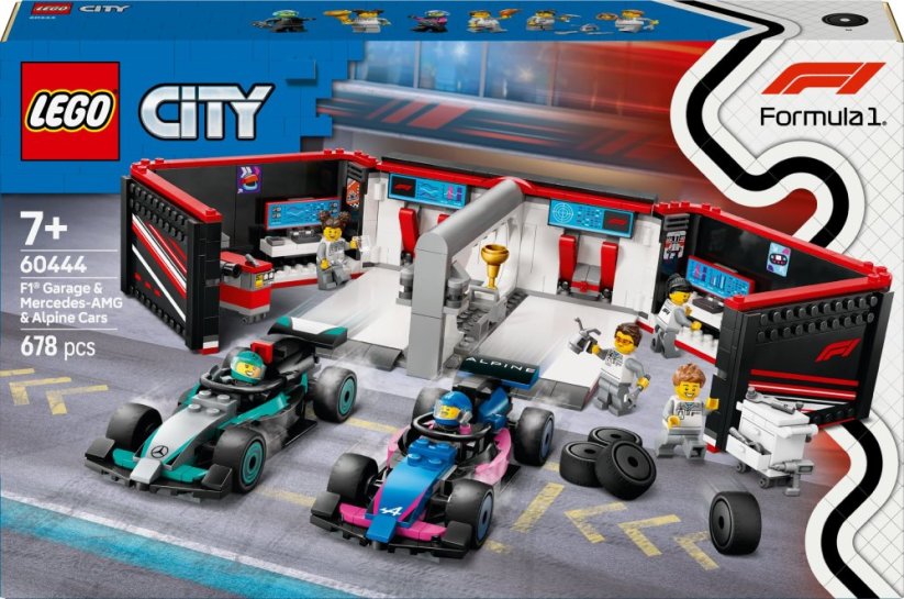 LEGO City garáž F1® a autá Mercedes-AMG a Alpine (60444)