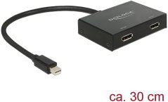 Delock Splitter 1x miniDisplayport > 2x Displayport (87695)