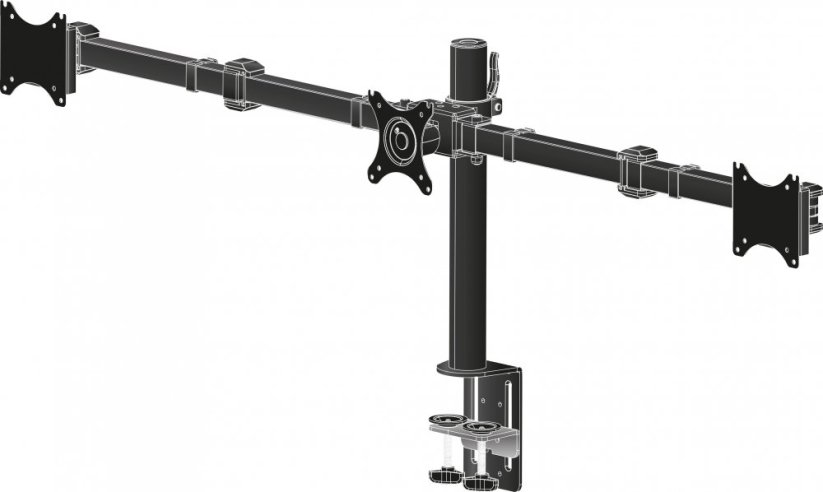 iiyama Držiak na 3 monitory 10" - 27" (DS1003C-B1)