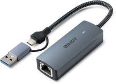 Lindy Lindy 43415 huby i koncentratory USB 3.2 Gen 2 (3.1 Gen 2) Type-C 5000 Mbit/s Sivý