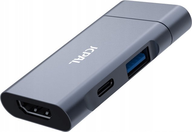 Jcpal JCPAL USB-C 3-in-1 Travel Hub - hub HDMI/PD/USB-A 3.0 - Gwarancja bezpieczeństwa. Proste raty. Bezpłatna wysyłka od 170 zł.
