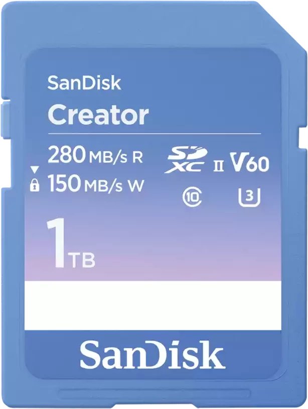 SanDisk Creator SDXC 1 TB Class 10 UHS-II/U3 V60 (SDSDXEP-1T00-GNCIS)