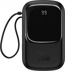 Baseus Qpow Digital Display Lightning 20000mAh Czarny