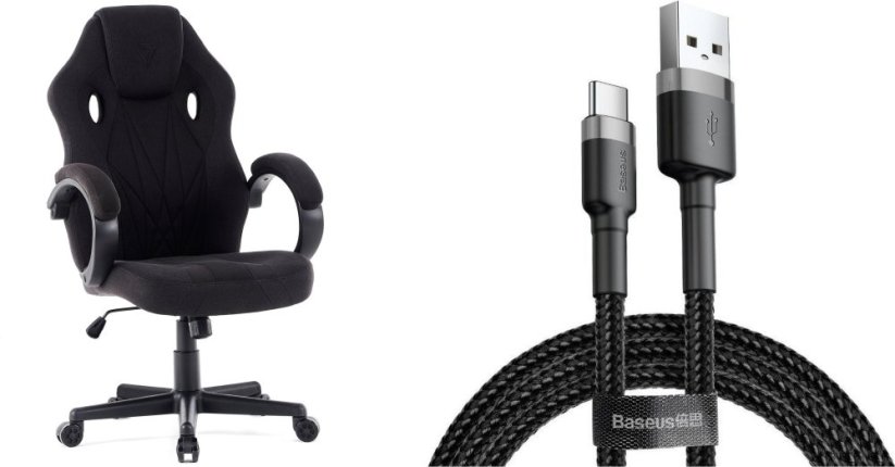 SENSE7 Prism - materiałowy, czarny + kabel usb