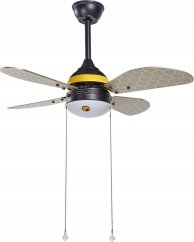Beliani ventilátor sufitowy čierno-Žltý DOLORES Lumarko!