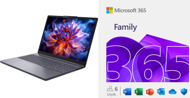 Lenovo IdeaPad Slim 3 15IPH11 Ultra 5 322 / 16 GB / 512 GB / W11 (83UR009VPB) + Microsoft 365 Family ML