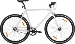 vidaXL Bicykel single speed, biało-Čierny, 700c, 55 cm Lumarko!