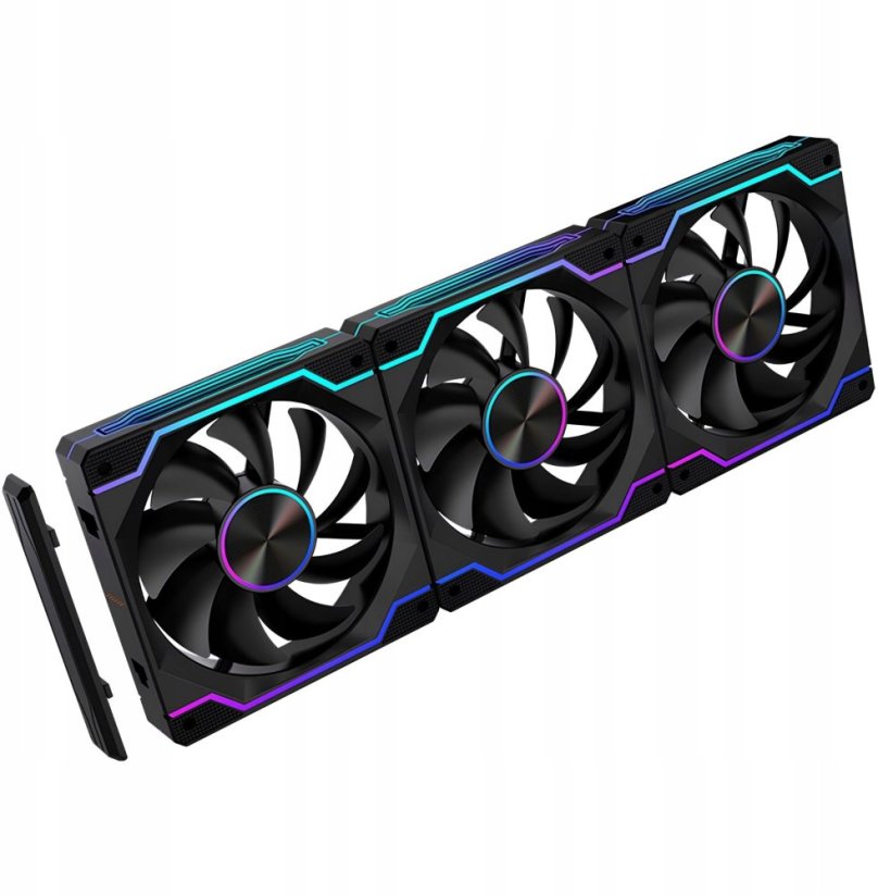 Lovingcool Sada ventilátorów 1600 RPM ARGB (LC-DPRO-120-CD-BLACK)