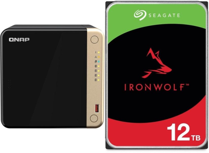 Qnap TS-464-8G + Seagate IronWolf 12TB (ST12000VN0008)