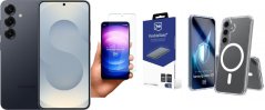 Samsung Galaxy S25 5G 12/256GB Czarny Blueblack (SM-S931BZK) + FlexibleGlass + Etui Armor MagCase