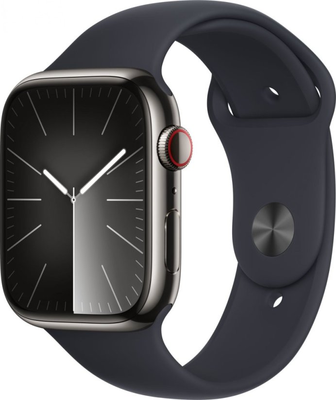 Apple Apple Watch 9 4G 45mm Edelst graphit Sportarm. mn M/L