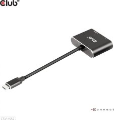 Club 3D Spliter Club3D CSV-1552 (MST hub USB3.2 Gen2 Type-C(DP™ Alt-Mode) to DisplayPort™ + HDMI™ 4K60Hz M/F)