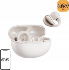 QCY Bezprzewodowe słuchawki QCY Crossky Clip T33 Bluetooth 5.4 (biele)