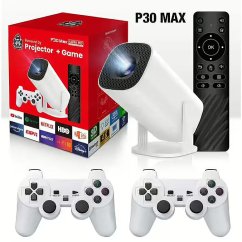Roger RoGer RO-P30MAX  Retro Games Projector + 2 Pads  / 30000+ games / 4K / Wifi